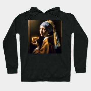 Cheese with a Pearl Earring: Gourmet National Cheese Lover Day Hoodie